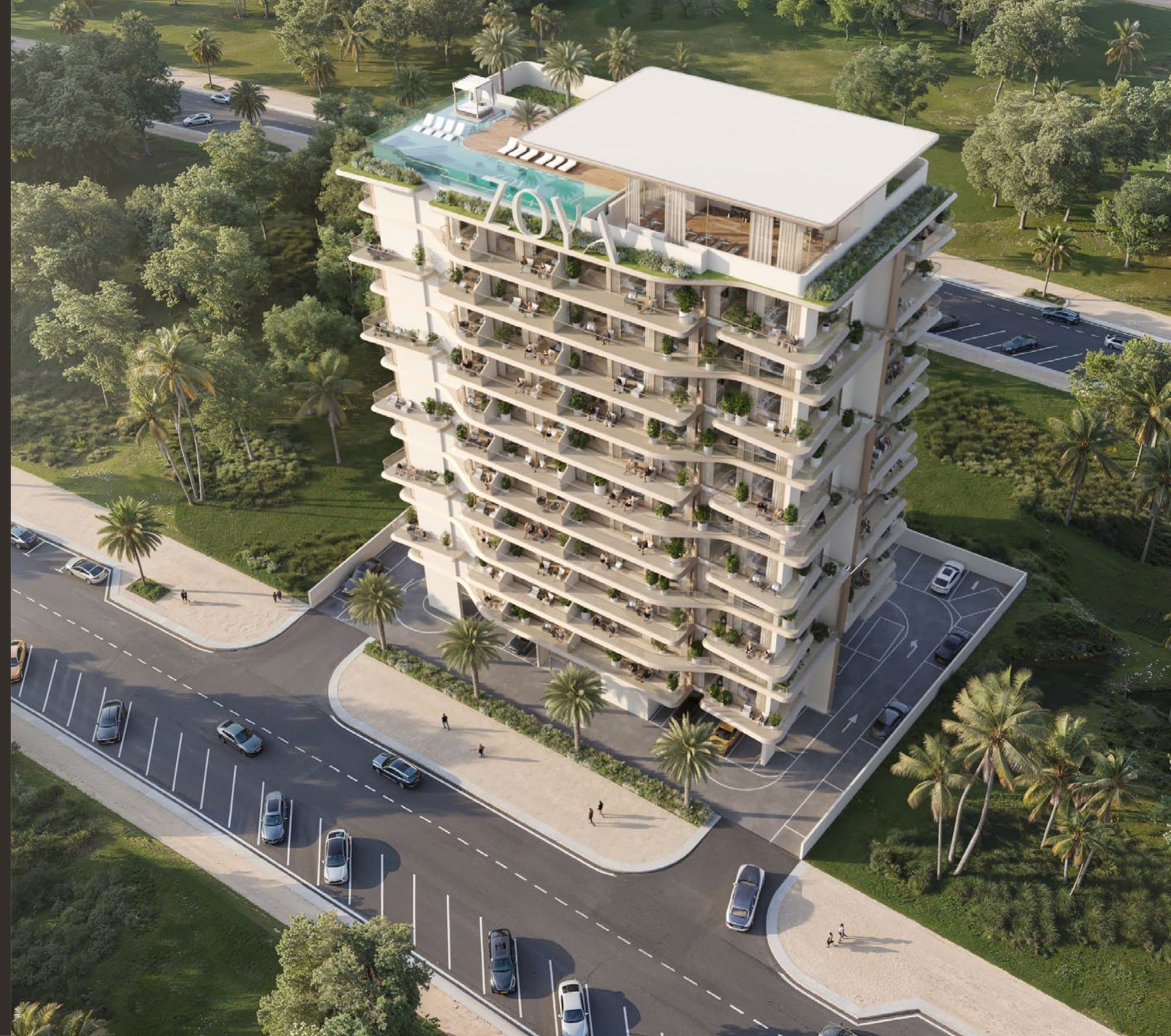 Aerial view of the IZEL tower