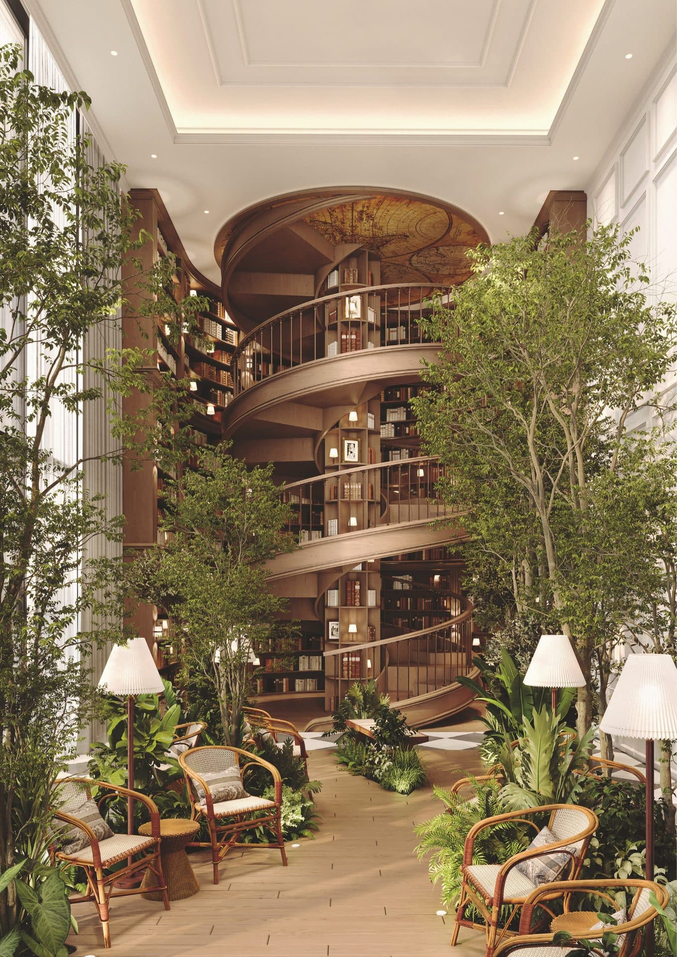 The library atrium